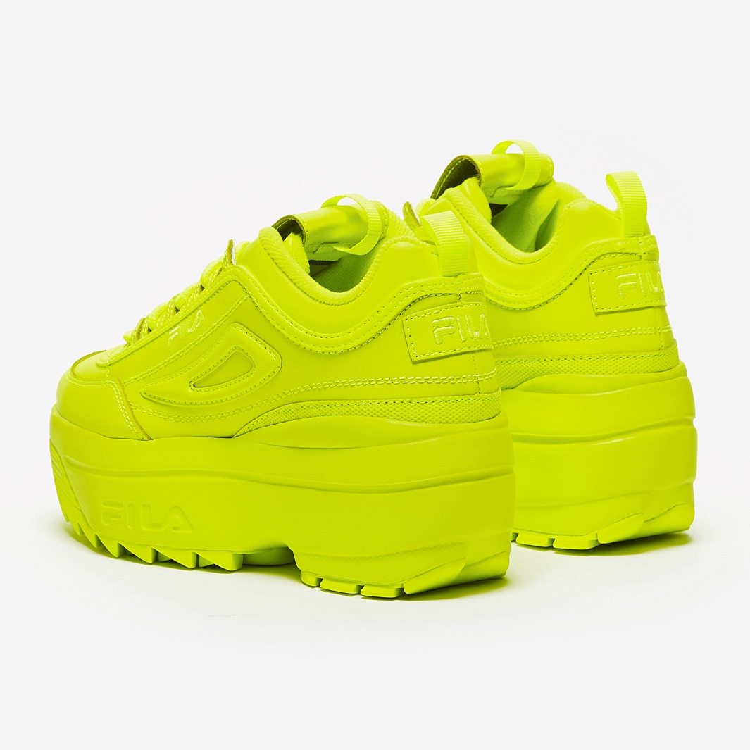 Fila disruptor best sale 2 wedge yellow