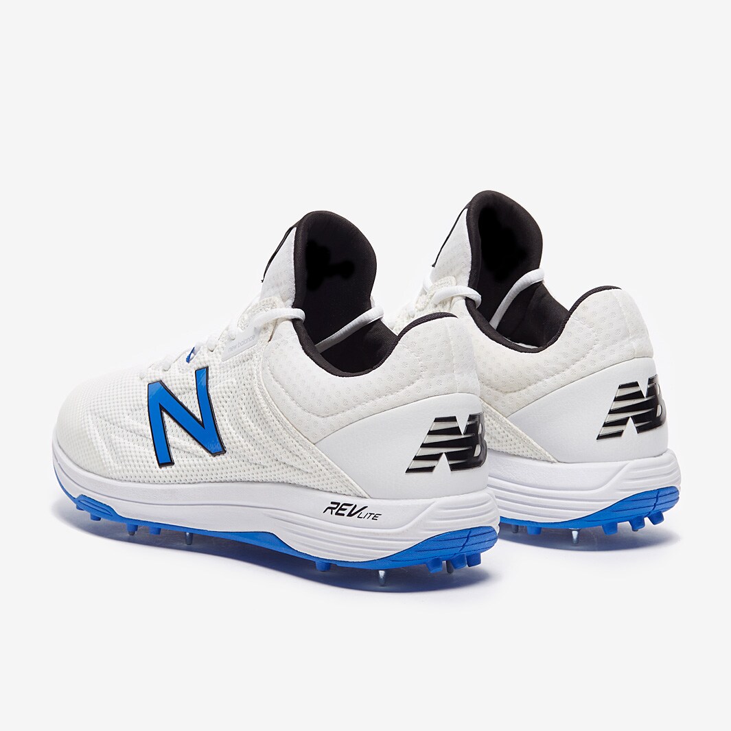 New Balance CK10 Cricket Shoe White/ Blue Mens Shoes ProDirect