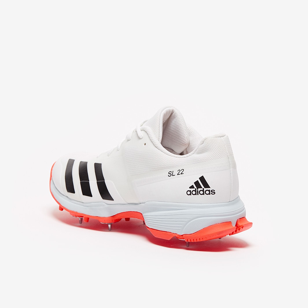 adidas 22YDS Cricket Spikes White/ Red Mens Shoes
