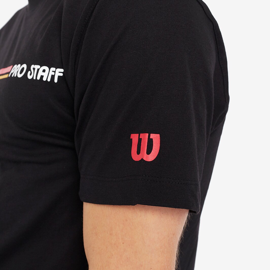 PRO STAFF ブラック Tシャツ　L Wilson Pro Staff Tech Tee - Black - Mens Clothing | Pro:Direct Tennis