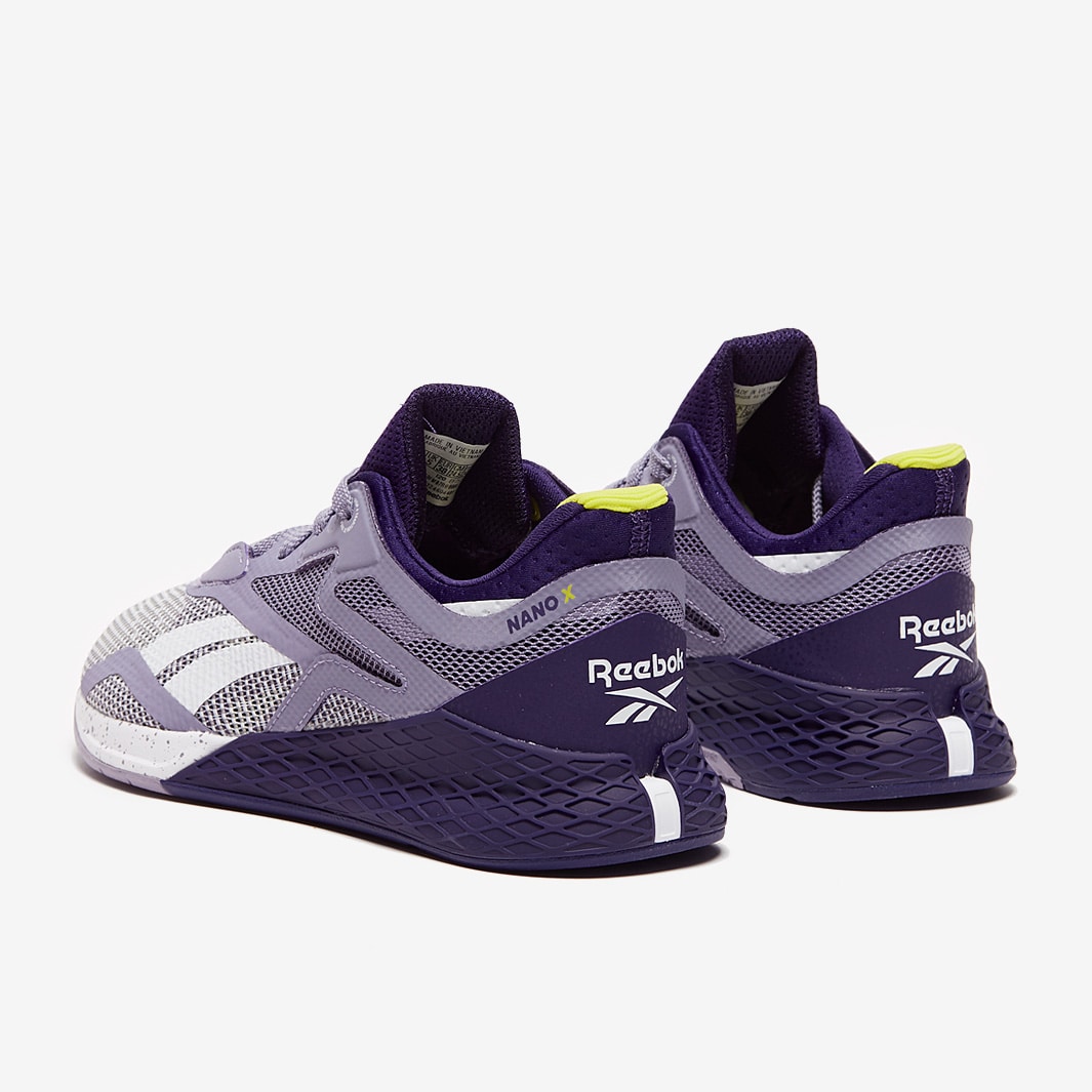 Reebok Femme Nano X Violet Violet Baskets Chaussures Femme Pro Direct Soccer