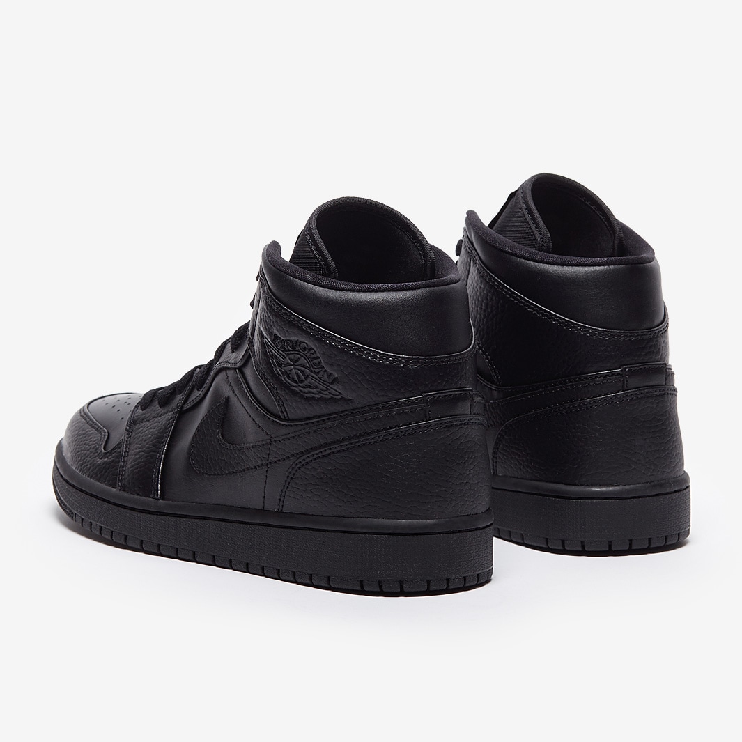 Mens Shoes - Air Jordan 1 Mid - Triple Black - Trainers | Pro