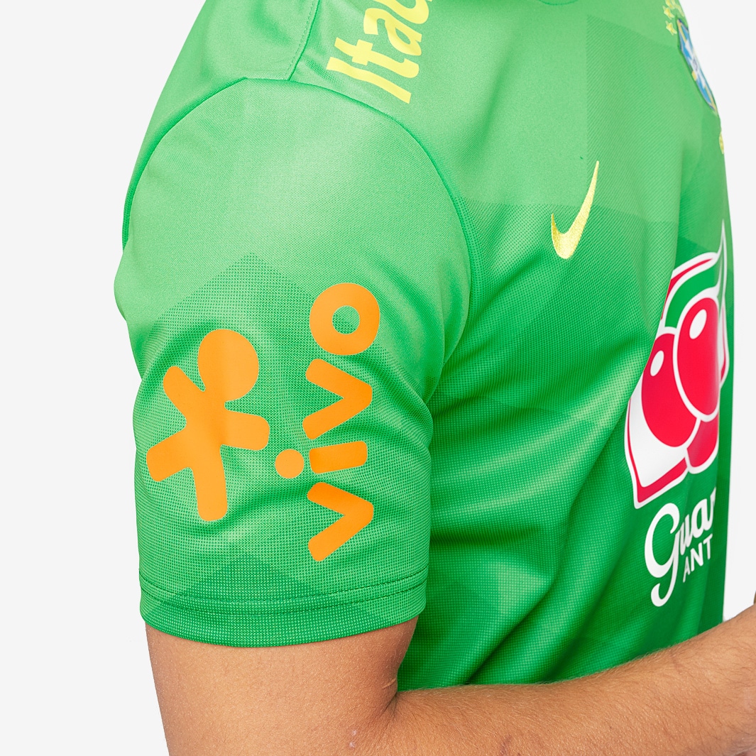Brazil Training T-Shirt Pre Match - Green Spark/Gelb