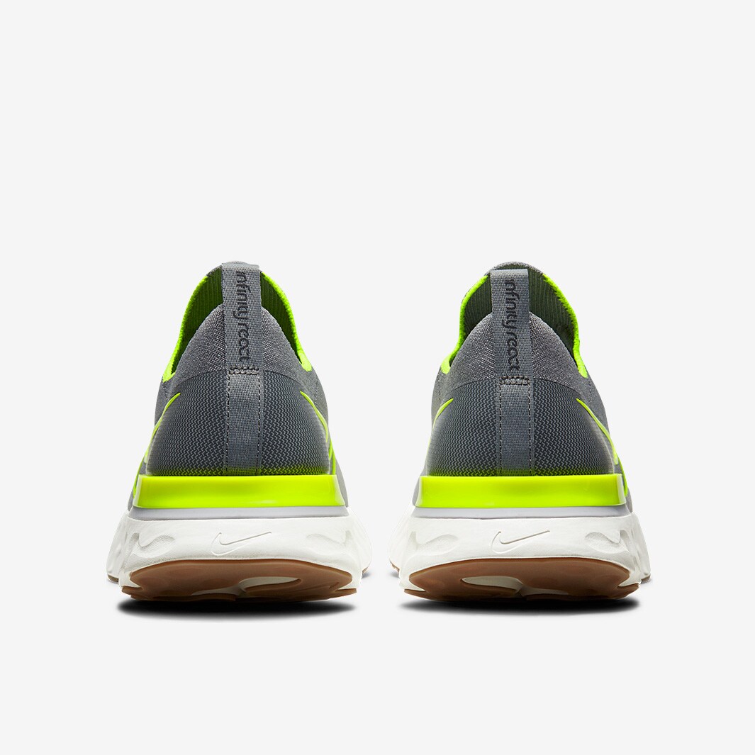 Nike React Infinity Run Flyknit - Particle Grey/Volt-Wolf Grey