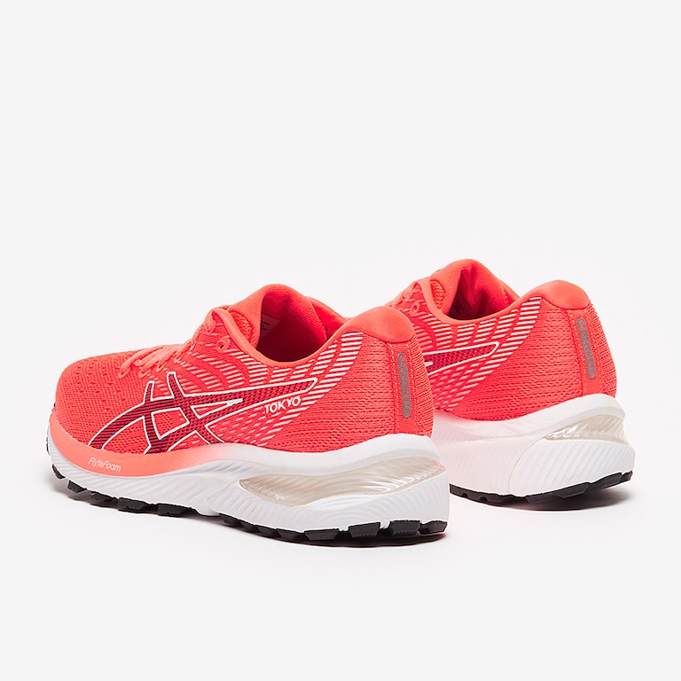 ASICS Femme Gel-Cumulus 22 Tokyo Rouge/Lever de Soleil/Noir