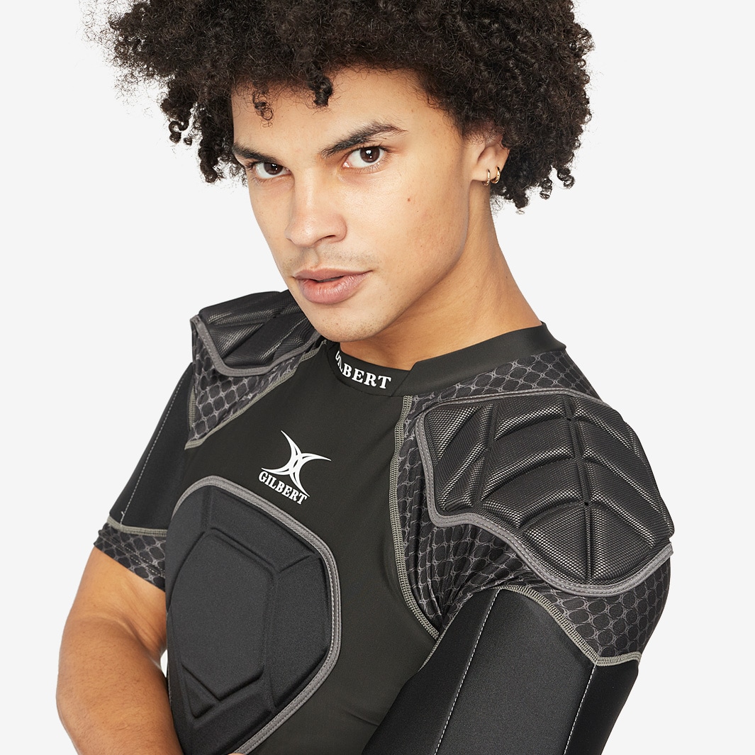 Gilbert XP 1000 Protection Top Black/Charcoal Adult Protection ProDirect Rugby