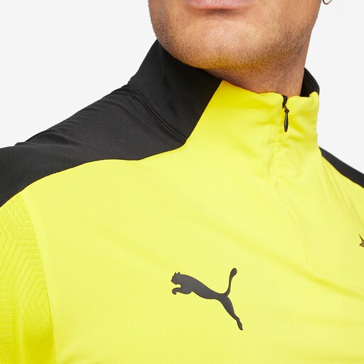 Puma Borussia Dortmund 20/21 Training 1/4 Zip Top - Cyber Yellow/Puma Black image 5 |