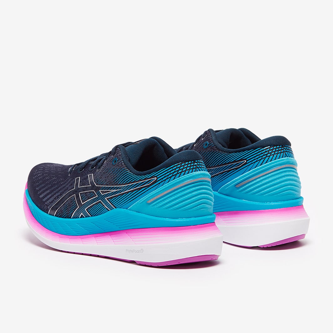 Asics Womens Glideride 2 French Bluedigital Aqua Womens Shoes 0990