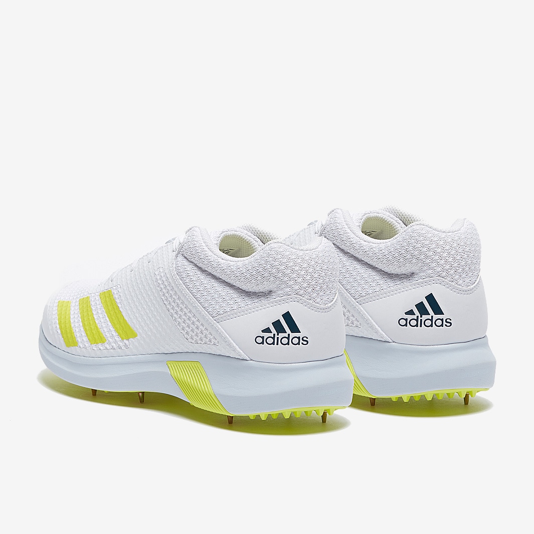 adidas Vector Mid Cricket Spikes White/Acid Yellow Mens Shoes