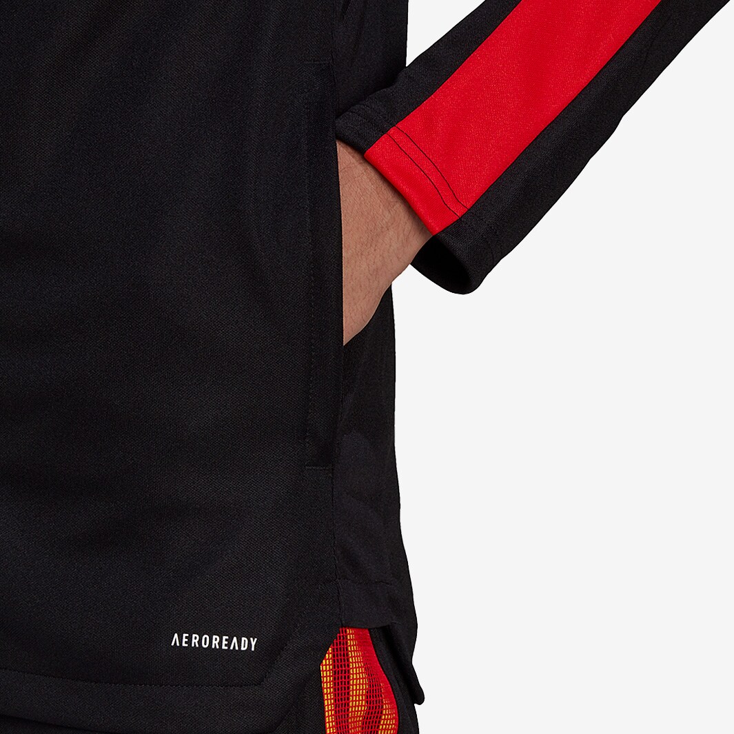 adidas Tiro Track Jacket - Black/Vivid Red/Acid Yellow