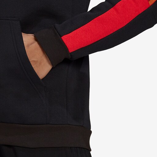 adidas Tiro Hoodie - Black/Vivid Red/Acid Yellow image 5 |