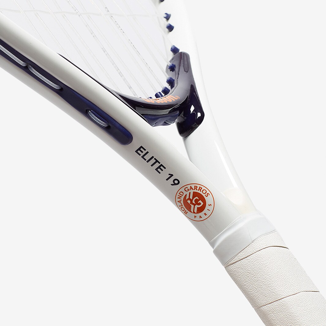 Wilson Roland Garros Elite 19 - White/Blue/Orange - Boys Rackets