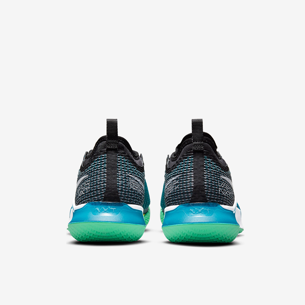 nike men's react vapor nxt tennis shoes dark teal green and white