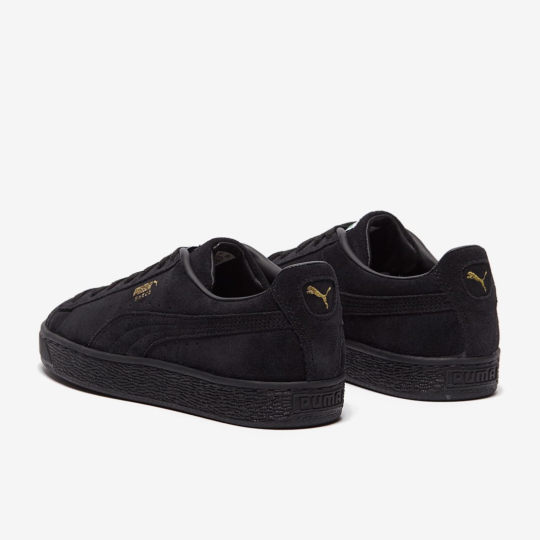 Puma suede classic black and gold best sale