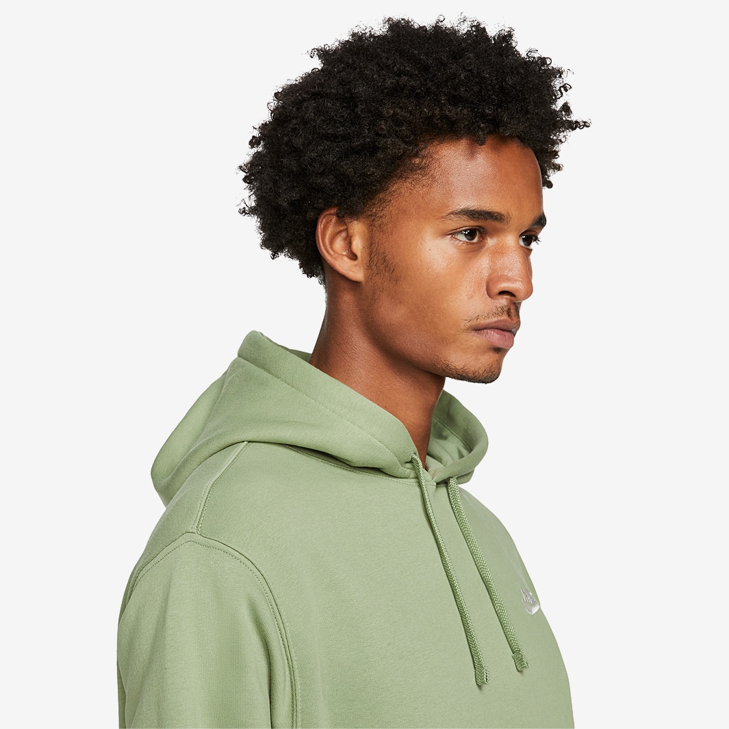 Nike Sportswear Club Fleece Hoodie - Oil Green - Tops - Mens Clothing