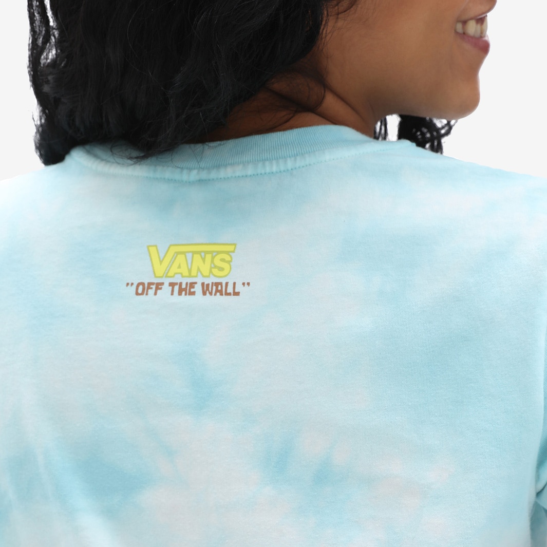 Vans x Spongebob Jump Out Crew Tee - Blue - Tops - Womens