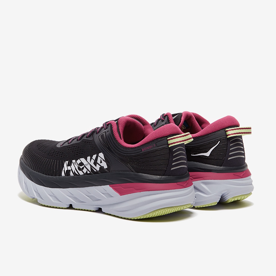 Hoka Womens Bondi 7 - Blue Graphite/Festival Fuchsia - Womens Shoes