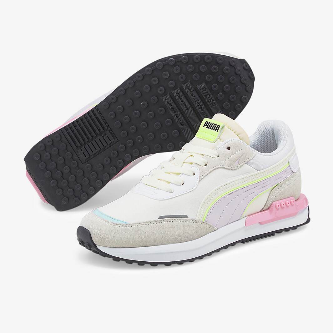 Puma Womens City Rider - Marshmallow-Puma White-Lavender Fog - Trainers ...