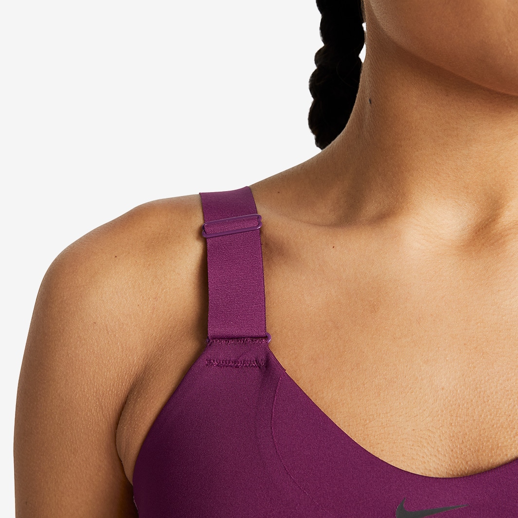 Nike Womens Alpha Dri-FIT Sports Bra - Sangria/Light Bordeaux/Black - Womens  Clothing