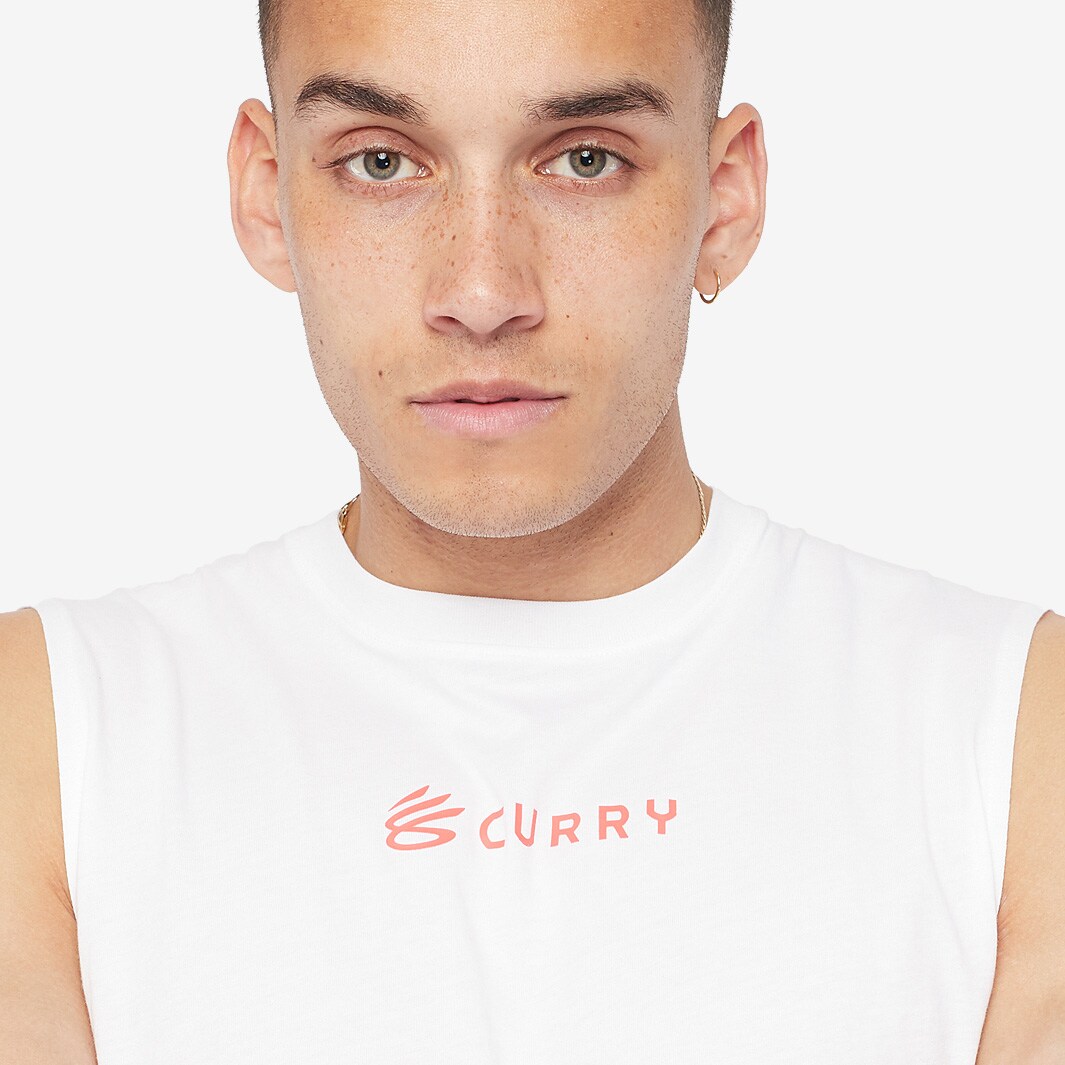 Under Armour Curry Graphic Tank White Mens Clothing