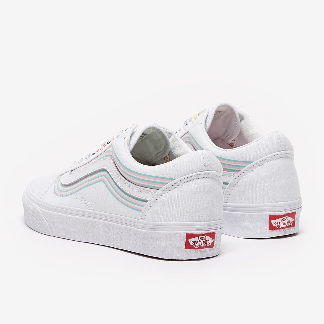 Vans UA Pride Old Skool White/True White Trainers Womens Shoes - Main Image