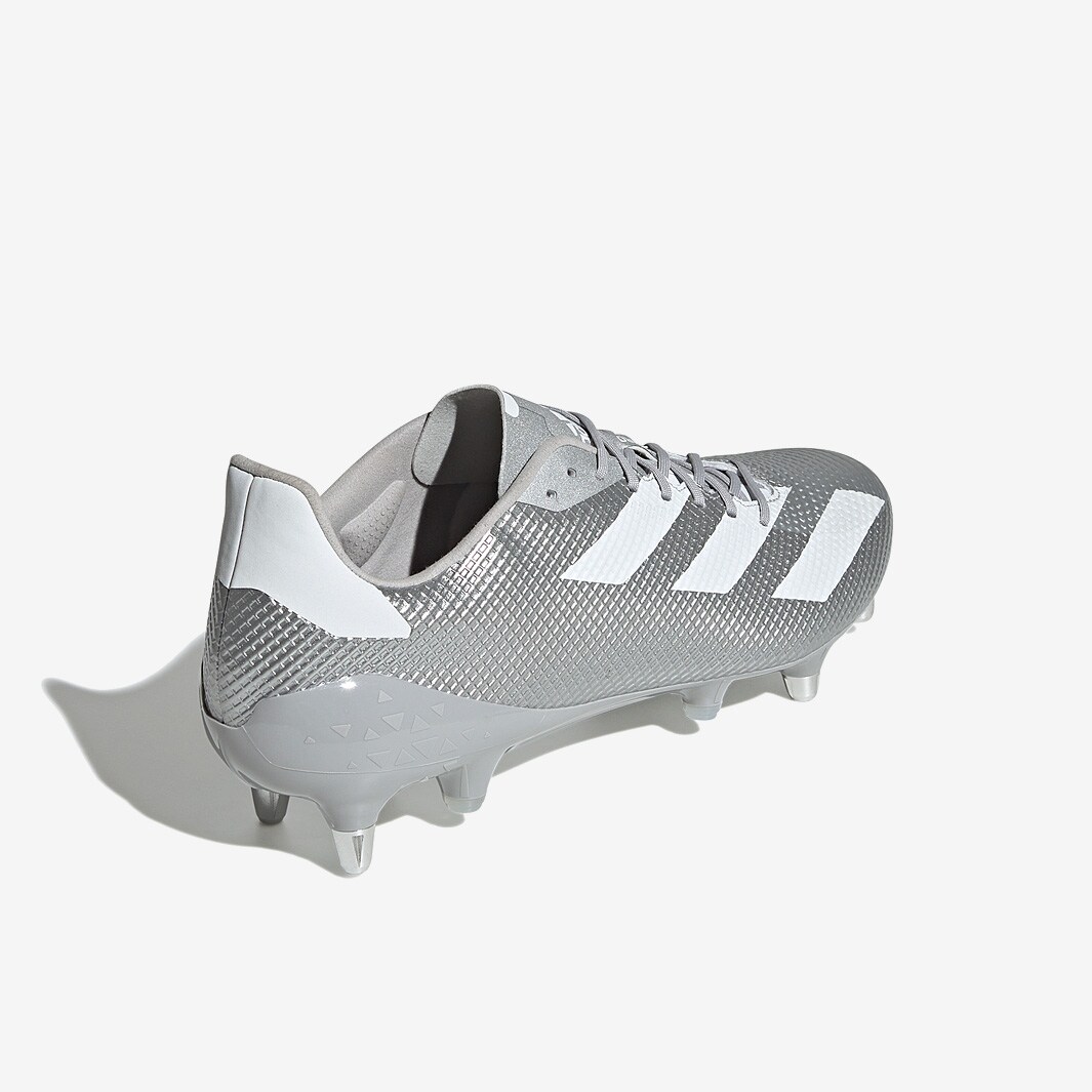 adidas Rugby Adizero RS7 SG - Silver/White/Grey - Mens Boots | Pro