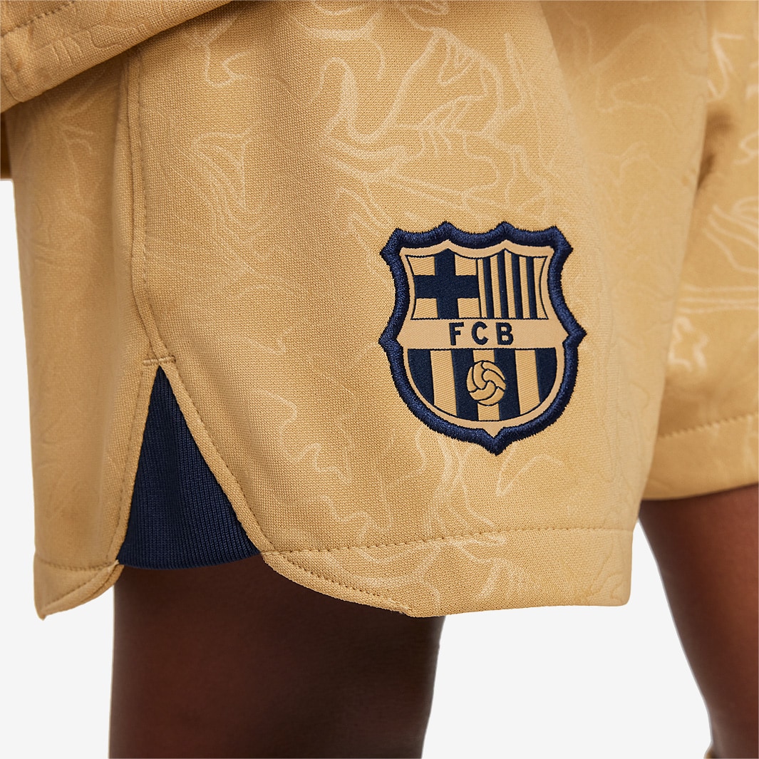 Nike FC Barcelona 22/23 Little Kids Away Kit - Club Gold/Obsidian ...