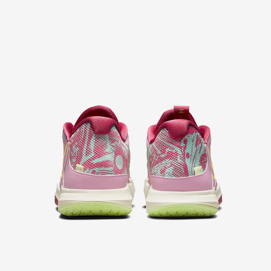 zoom kyrie 5 men's basketball sports shoes yellow & pink