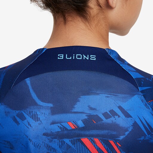 Nike England 22/23 Kids Dri-Fit SS Pre Match Top - Blue Void/Game Royal/Blue Fury image 5 |