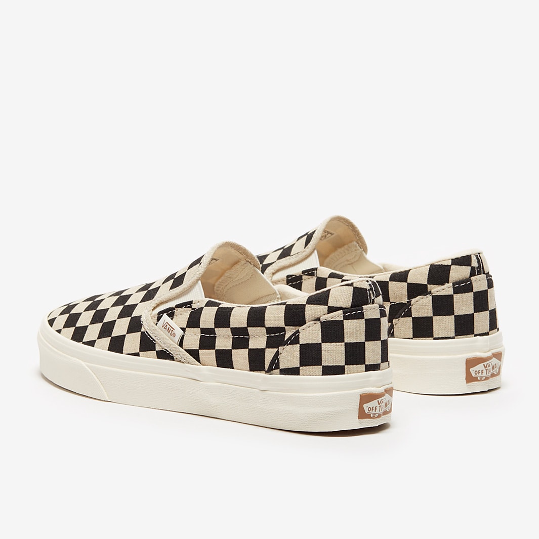 Off white checkerboard sales slip on vans