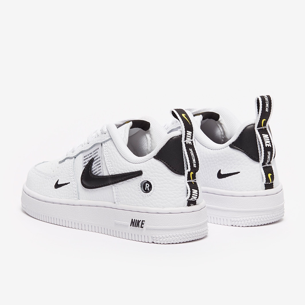 Nike Kid's Air Force 1 LV8 Utility Shoes - Black / White — Just