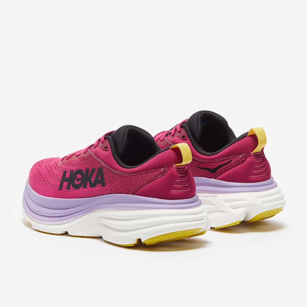 Hoka Womens Bondi 8 Cherries Jubilee/Pink Yarrow Womens Shoes Pro