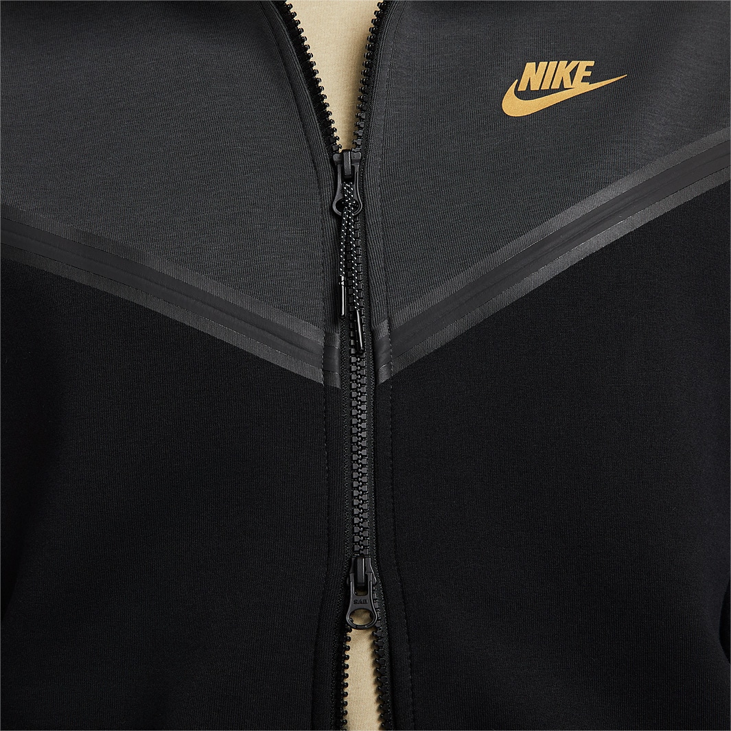 Nike Sportswear Tech Fleece Full-Zip Hoodie Dark Smoke Grey/Black/Safety  Orange