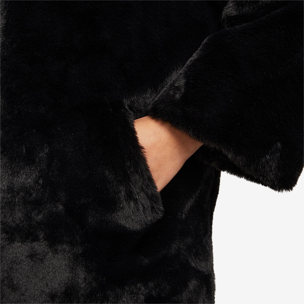 nike black fur jacket