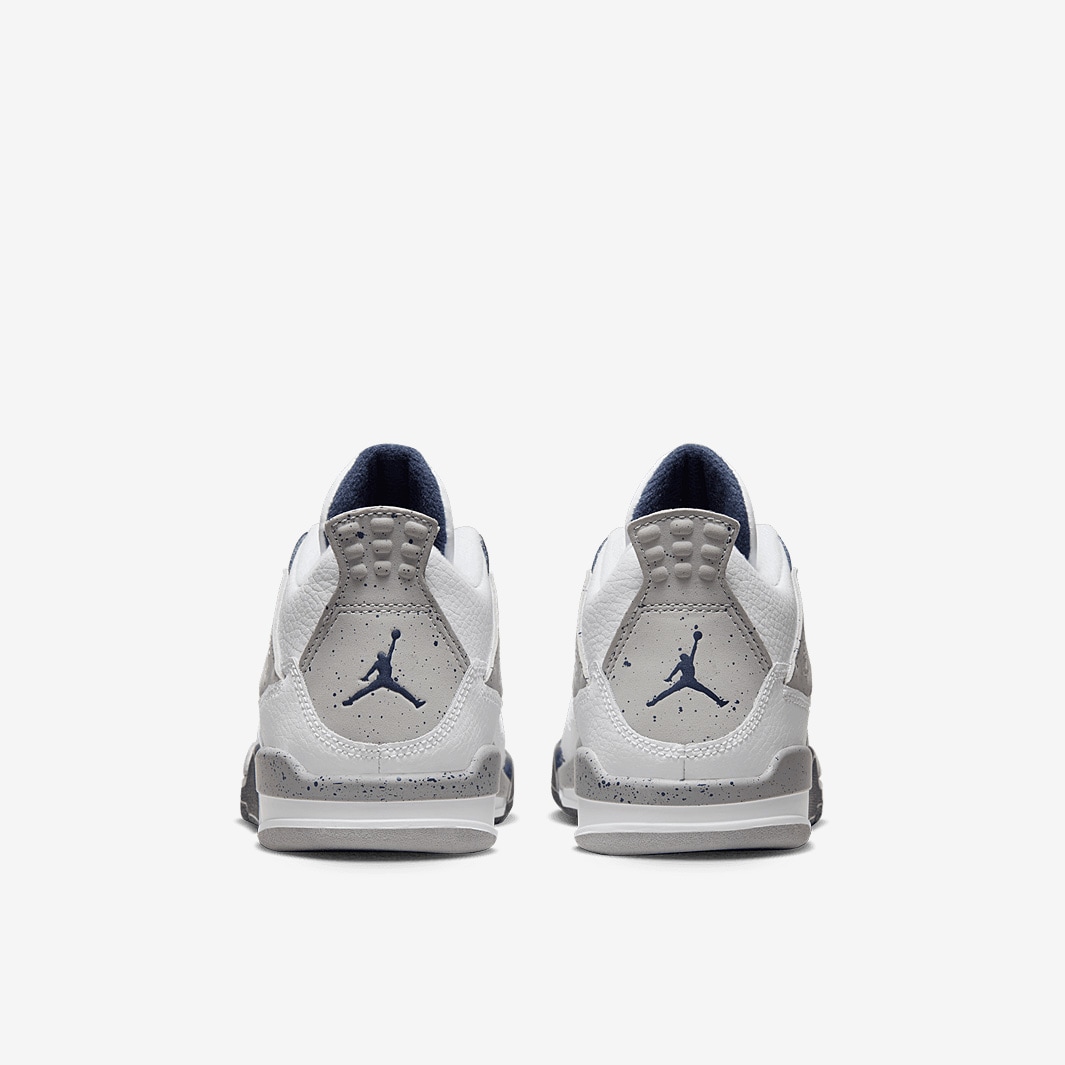 Jordan 4 Retro Younger Kids (PS) White/Midnight Navy/Light Smoke Grey