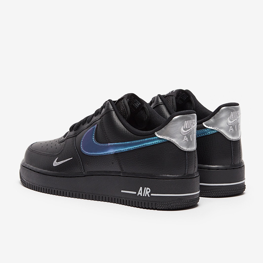 Nike Sportswear NIKE AIR FORCE 1 '07 - Sneaker low - black/blue  lightning/wolf grey/metallic silver/schwarz 
