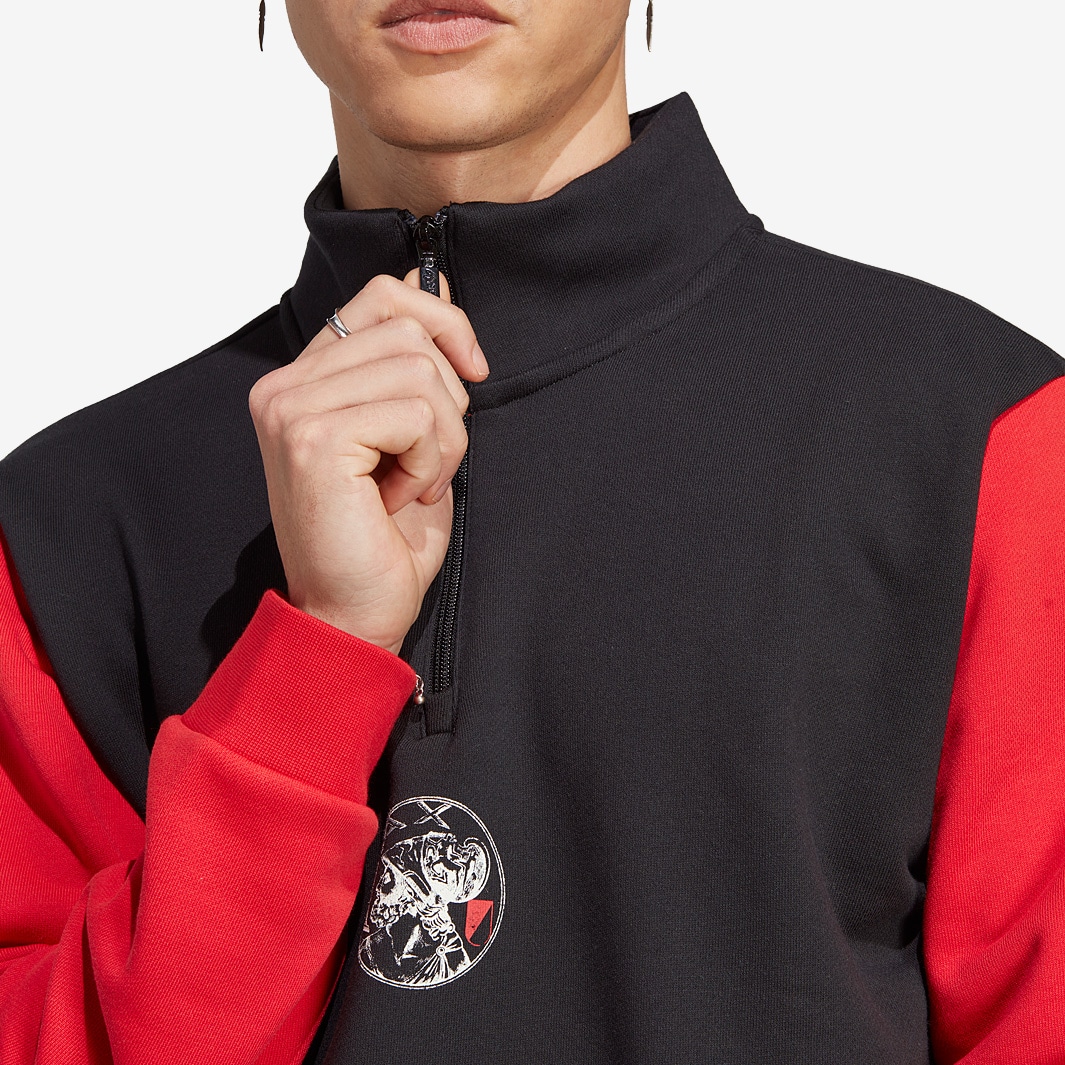 ★adidas★ Musinsa Exclusive Ajax Half Zip Black adidas Originals Ajax 1/4 Zip - Black - Mens Replica | Pro