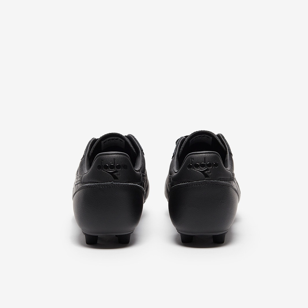 diadora Brasil サッカーシューズ ブラック Diadora Brasil Classico Leather FG - Black/Black/White