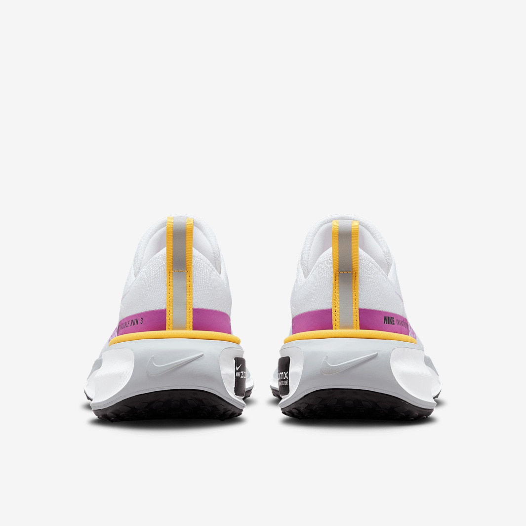 Nike Womens ZoomX Invincible 3 - White/Vivid Purple-Vivid Sulfur
