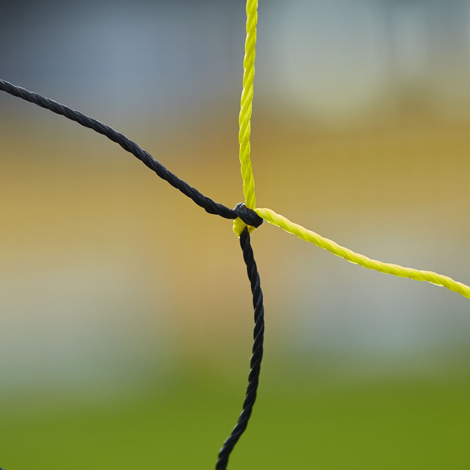 Pro Direct Diamond Goal Nets Flat Rung Nets Yellow Black