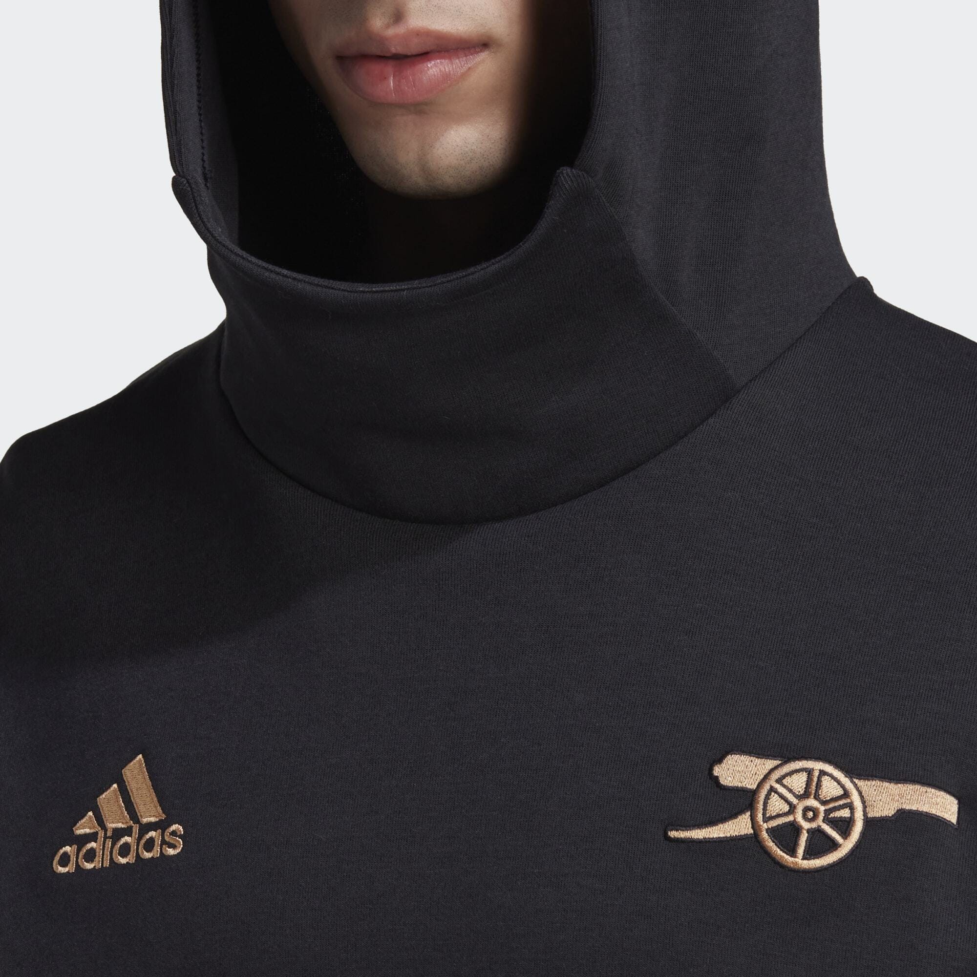 adidas Arsenal 22/23 Travel Hoodie - Black - Mens Replica | Pro