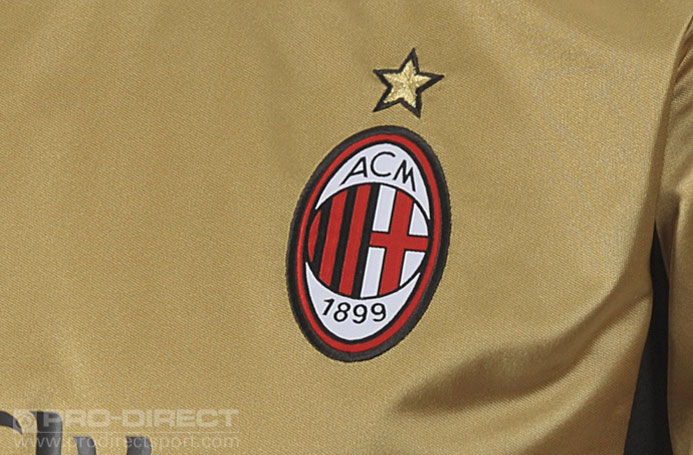 Maglie adidas - Maglia Manica Corta adidas AC Milan 13/14 Terza Divisa -  Abbigliamento Ufficiale - - Oro/Nero