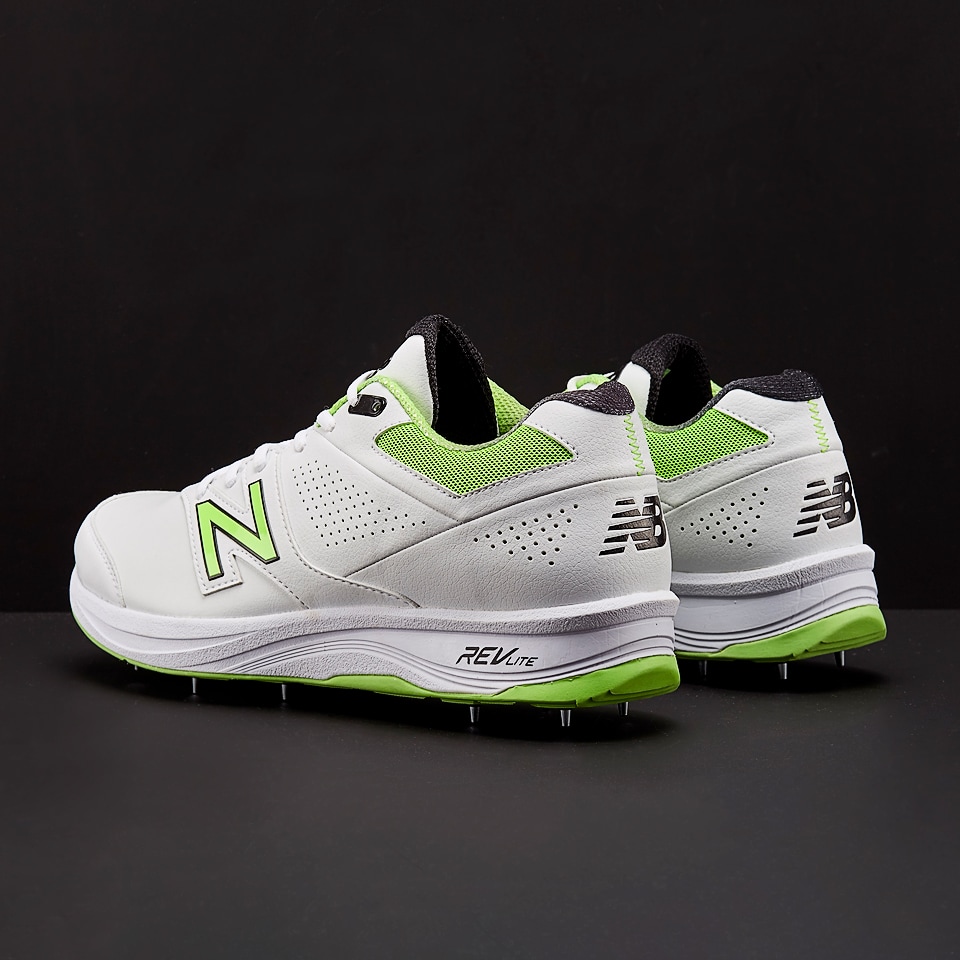 New Balance CK4030 Cricket Shoe White/ Green Mens Shoes Spikes