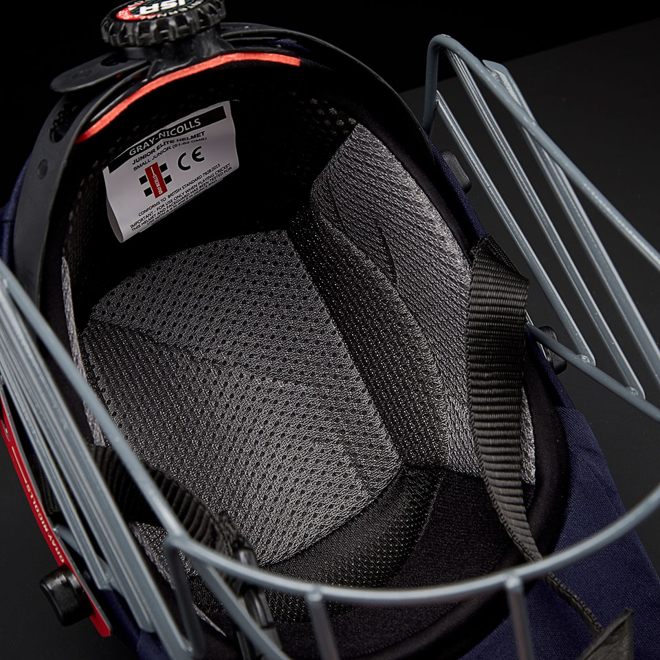 GrayNicolls Elite Junior Helmet Navy Junior Batting Equipment