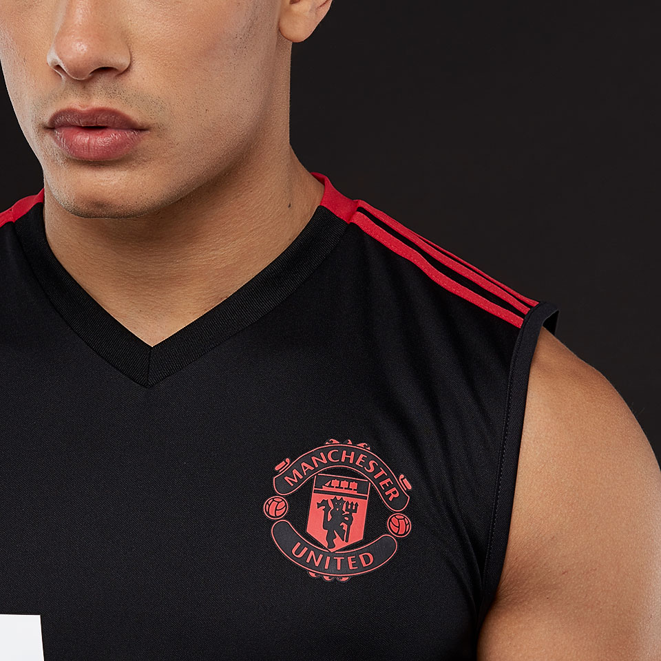 Manchester United Training Sleeveless Training Top-Black