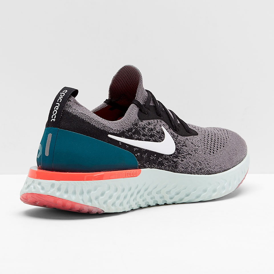 Nike epic react on sale flyknit gunsmoke/black/geode teal/white