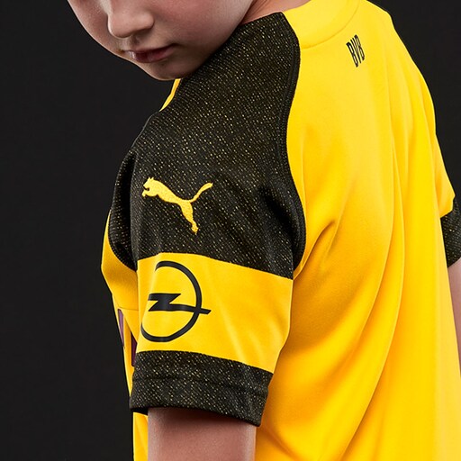 Puma Kids Borussia Dortmund 2018/19 Home SS Jersey - Cyber Yellow image 5 |