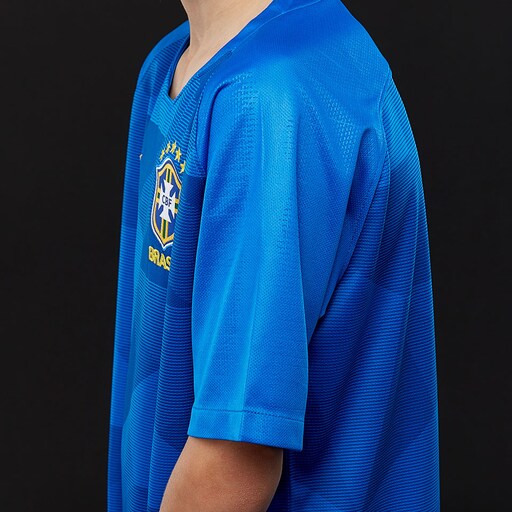 Nike Brazil 2018 Youths Stadium Away SS Jersey - Soar/Midwest Gold image 5 |