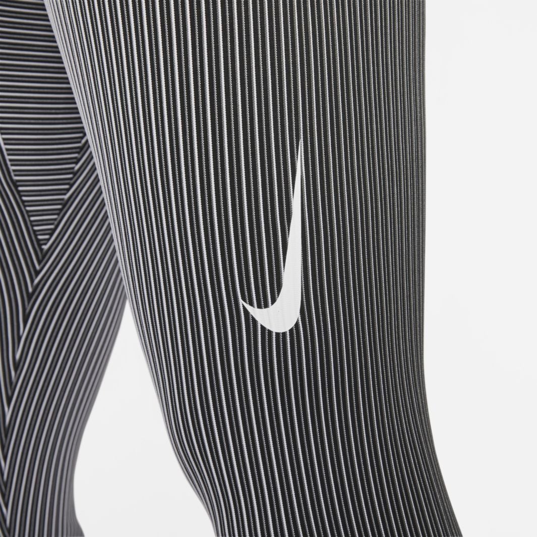 nike black and white striped leggings