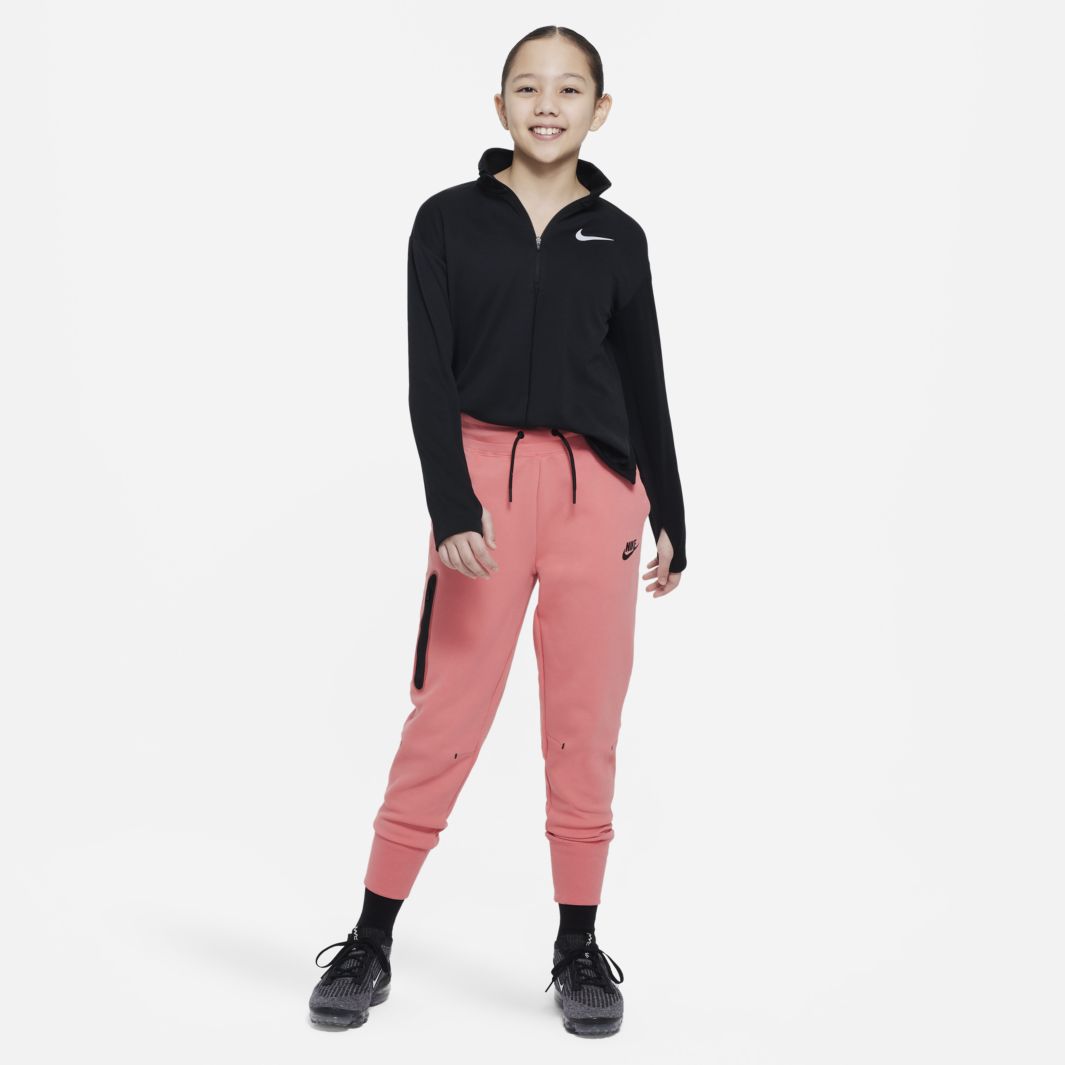 Nike Sportswear Older Girls Tech Fleece Pants (8-15Y) - Sea Coral/Black ...